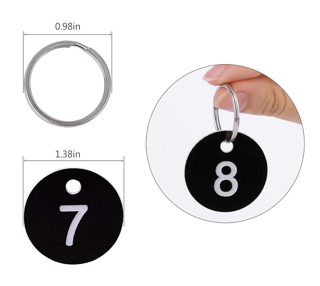 Numbers Tags 1-20, Dedoot 20 Pack 35mm Round Numbered Tags